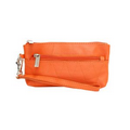 Eliane Wristlet Tuscany Leather Bag - Tangerine Orange